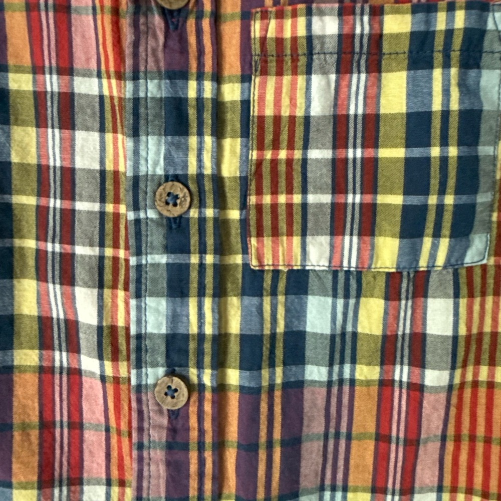 Blue rooster plaid shirt - Picture 2 of 3